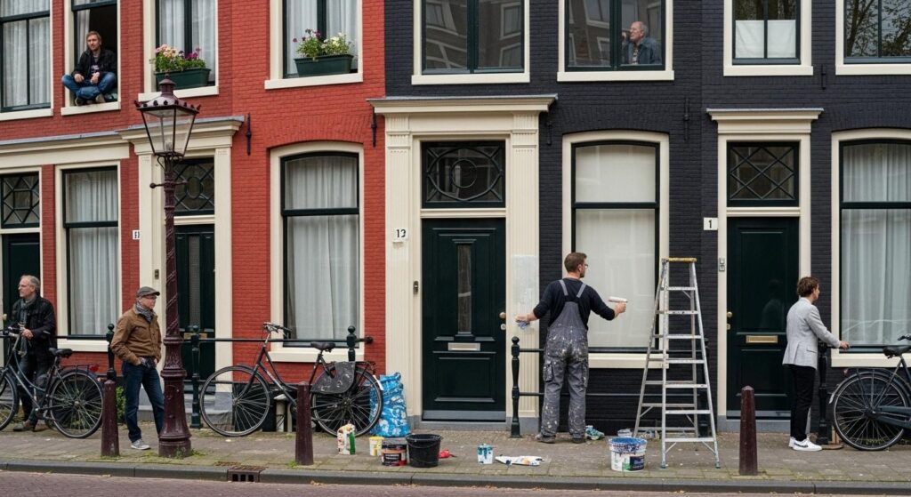 Deuren gallerij flat schilderen amsterdam: kosten en tips